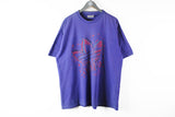 Vintage Adidas T-Shirt XLarge purple big logo 90s retro tee