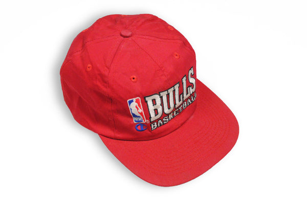 Vintage Chicago Bulls Champion Cap NBA red basketball hat