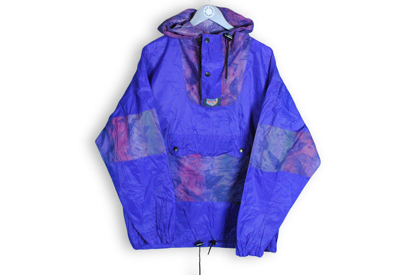 Vintage K-Way Pocket Jacket Large blue purple Large anorak windbreaker