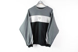 Vintage Nike Sweatshirt XLarge black gray white 90s team sport jumper