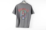 Vintage Pirana-Z 1997 T-Shirt Large big logo surfing gray tee