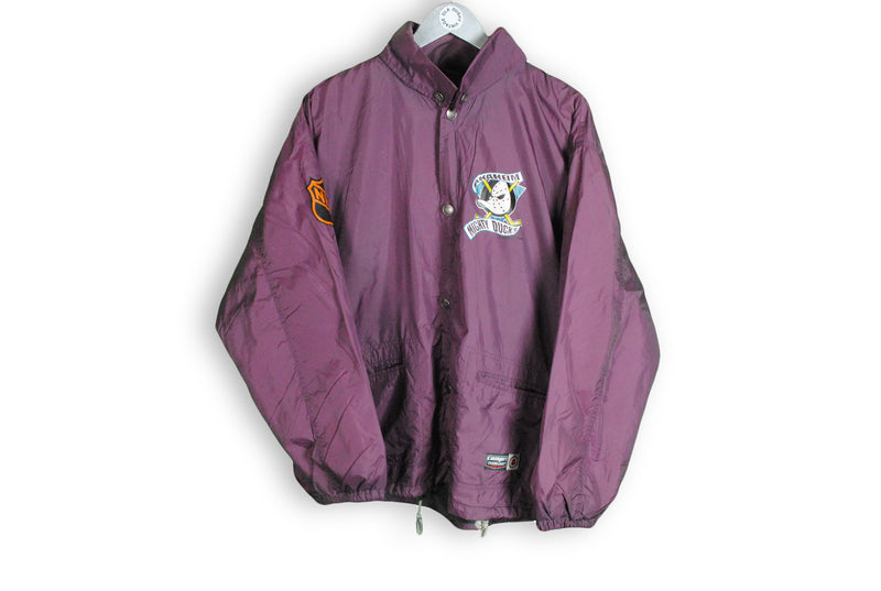 NHL Anaheim Mighty Ducks Jacket Purple Vintage Campri 