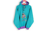 vintage speedy mouse cartoon hoodie green half zip big logo