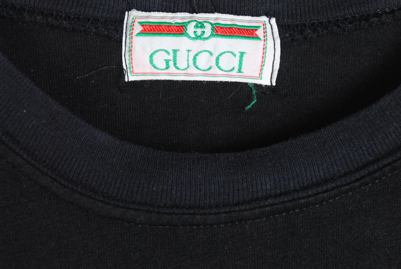 Vintage Gucci Embroidery Logo Bootleg T-Shirt Small