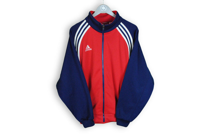 Vintage Adidas Track Jacket Medium red blue rare 90s sport sweatshirt full zip