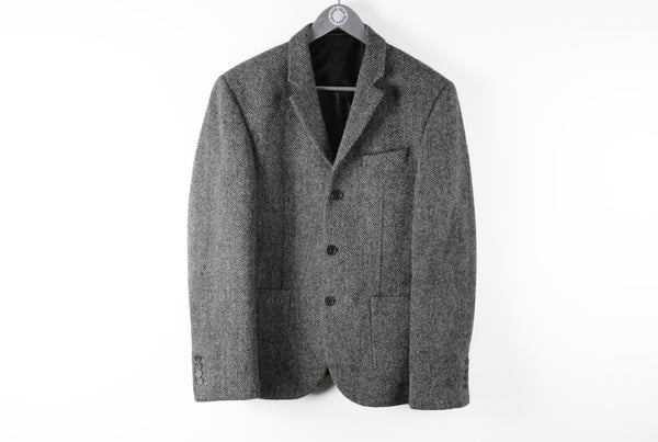 Vintage Harris Tweed Blazer Medium gray wool ASOS jacket