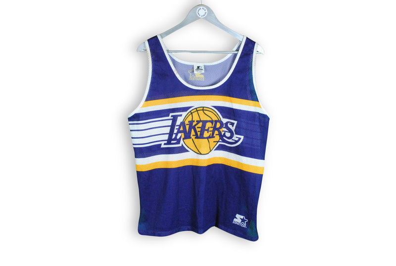 Vintage Lakers Los Angeles Starter Jersey XLarge 80s 90s purple big logo