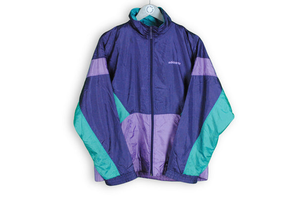 vintage adidas track jacket purple techno party style