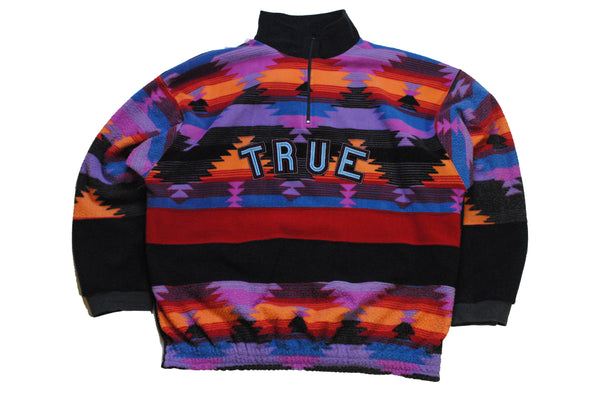 vintage True big logo fleece sweater multicolor