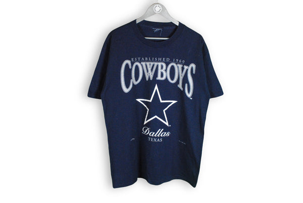 Vintage Cowboys Dallas 1995 Nutmeg T-Shirt XLarge rare navy blue big logo