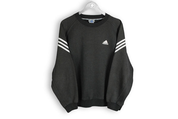 adidas black vintage logo sweatshirt 