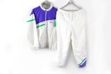 Vintage Fila Tracksuit Large white purple athletic suit jacket and pants