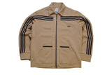 vintage adidas beige cotton track jacket 80s 70s