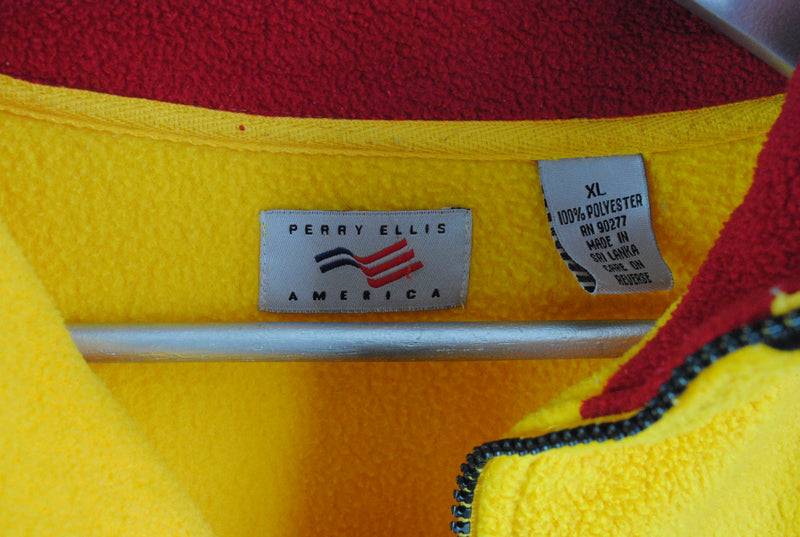 Vintage Perry Ellis America 1/4 Zip Fleece XLarge
