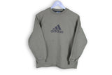 Vintage Adidas Sweatshirt Small olive green big logo retro jumper