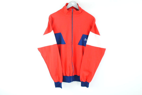 Vintage Puma Track Jacket Large / XLarge 80s red sport athletic jacket
