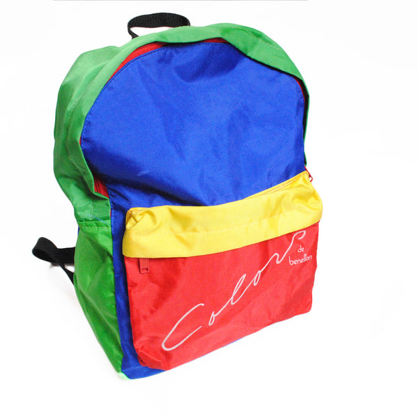 Vintage Benetton Bakpack Vintage 90s United Colors of Benetton Black Backpack  main image 3