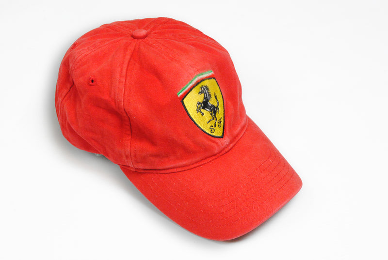 Vintage Ferrari Cap red big logo hat