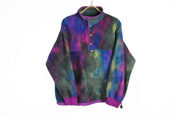 vintage abstract color multicolor rare fleece sweater