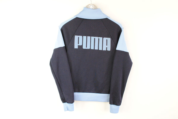 Vintage Puma Track Jacket Small navy blue 80s big logo sport jacket