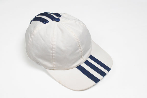 vintage adidas white cap three strips big logo hat