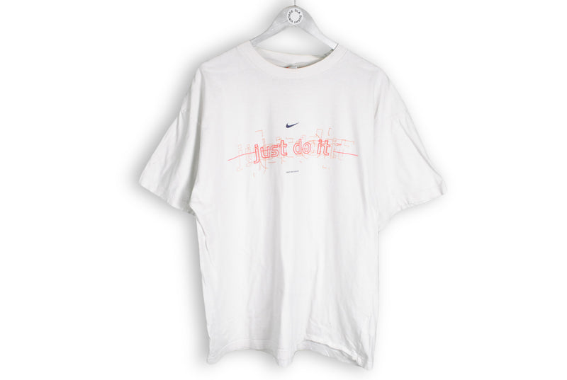 Vintage Nike T-Shirt white just do it big logo shirt Switzerland