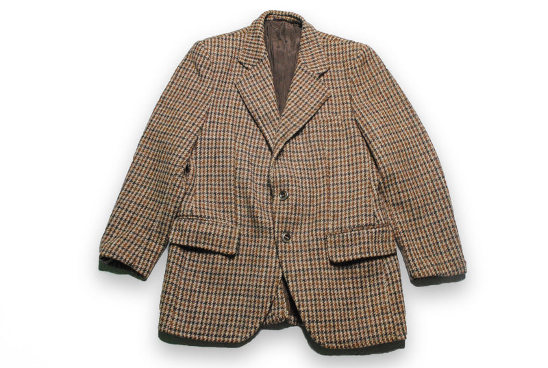 vintage harris tweed wool blazer jacket plaid pattern