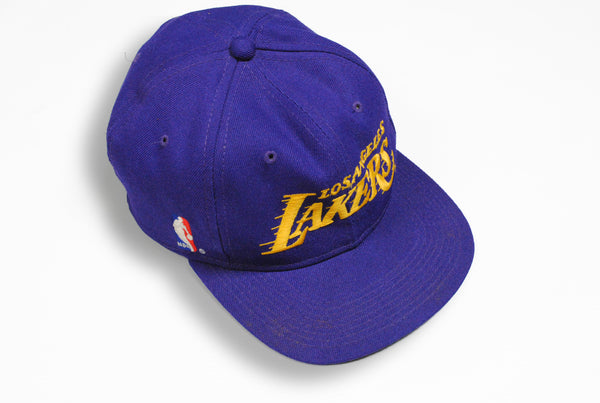 Vintage Los Angeles Lakers Cap purple yellow big logo hat