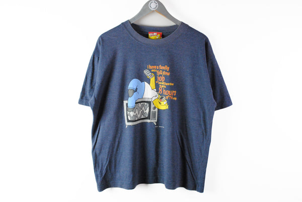 Vintage The Simpsons T-Shirt Medium homer fan tee