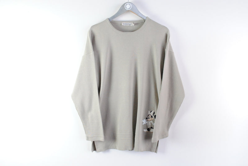 Vintage Donaldson Minnie Mouse Sweatshirt Women's XLarge / XXLarge gray embroidery logo 90s