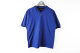 Vintage Nike T-Shirt Medium small swoosh logo blue 90s shirt
