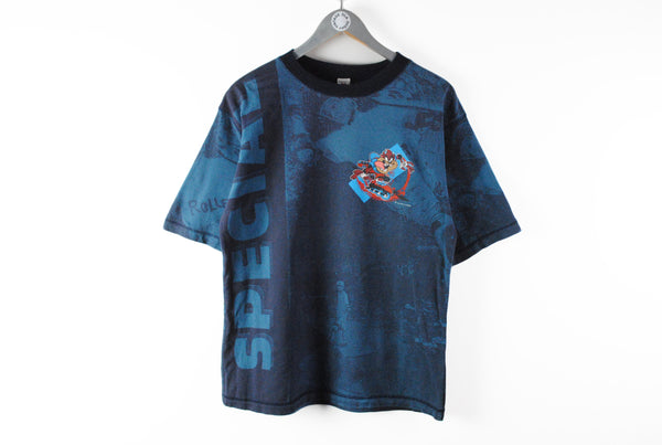 Vintage Warner Bros 1995 Taz T-Shirt Medium / Large blue special 90s  Looney Tunes