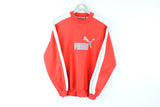 Vintage Puma Sweatshirt Small big logo red basic sport jumper