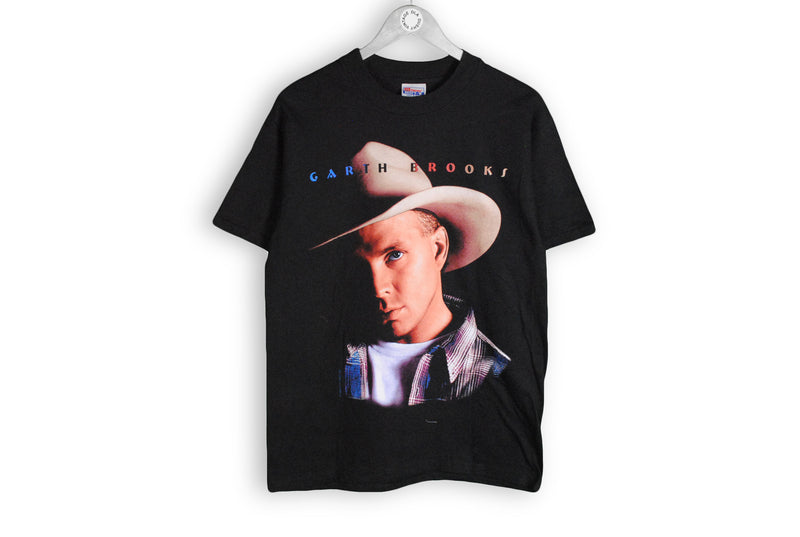 Vintage Garth Brooks Hanes 1998 T-Shirt Medium black big logo merch official