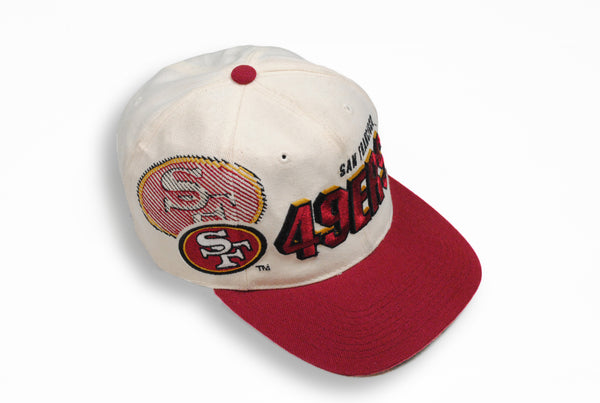 Vintage 49ERS San Francisco Cap white red pro line hat