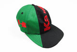 Vintage Kawasaki Cap black green multicolor 90s big logo baseball hat