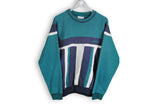 vintage adidas green strip pattern retro sweatshirt 90s