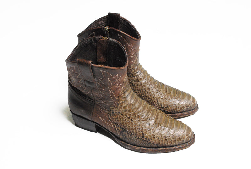 Vintage Sendra Python skin Leather Shoes 38 cowboys