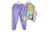 vintage adidas crazy pattern tracksuit multicolor purple made in France