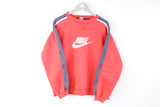 Vintage Nike Sweatshirt Large red big logo 90s swoosh sport jumper