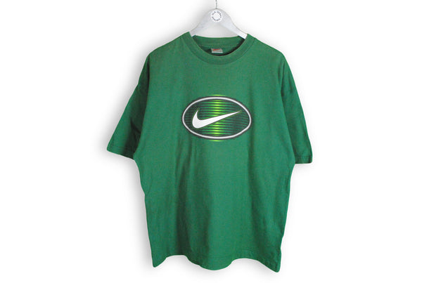 Vintage Nike T-Shirt XLarge green big logo cotton shirt