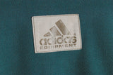 vintage adidas equipment large size made in France green fleece sweater logo leather patch