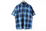 Vintage Givenchy Shirt Medium / Large 90s blue hawaiian shirt