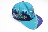 Vintage Charlotte Hornets Cap blue purple big logo retro hat 80s 90s NBA Basketball