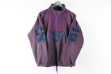 Vintage Salewa Fleece 1/3 Zip Medium purple retro 90s sweater winter warm outdoor half zip jumper