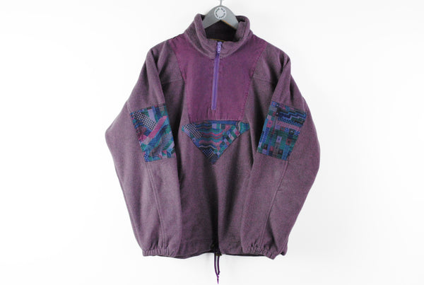 Vintage Salewa Fleece 1/3 Zip Medium purple retro 90s sweater winter warm outdoor half zip jumper