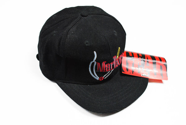 Vintage Marlboro New With Tag Cap black hat 80s gear cigarettes