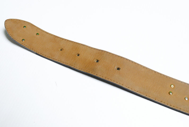 Vintage Moschino RedWall Black Leather Belt 40
