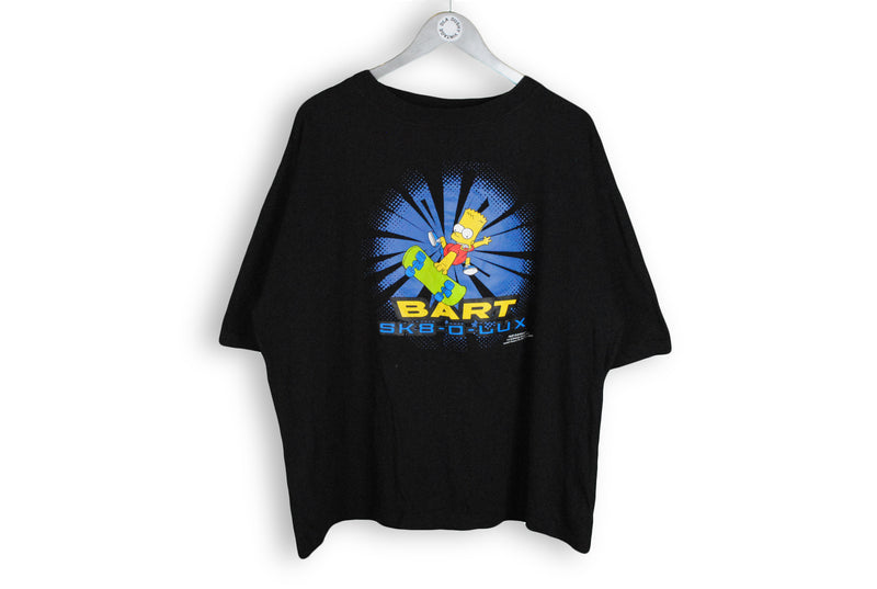 Vintage The Simpsons 2002 T-Shirt Large / XLarge Bart SK8-d-Lux  black shirt 