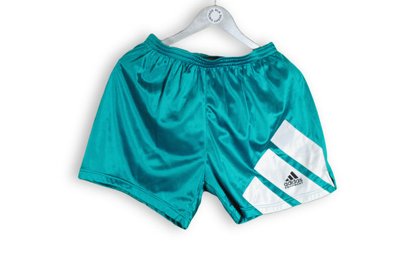 vintage adidas equipment green big logo shorts m l size